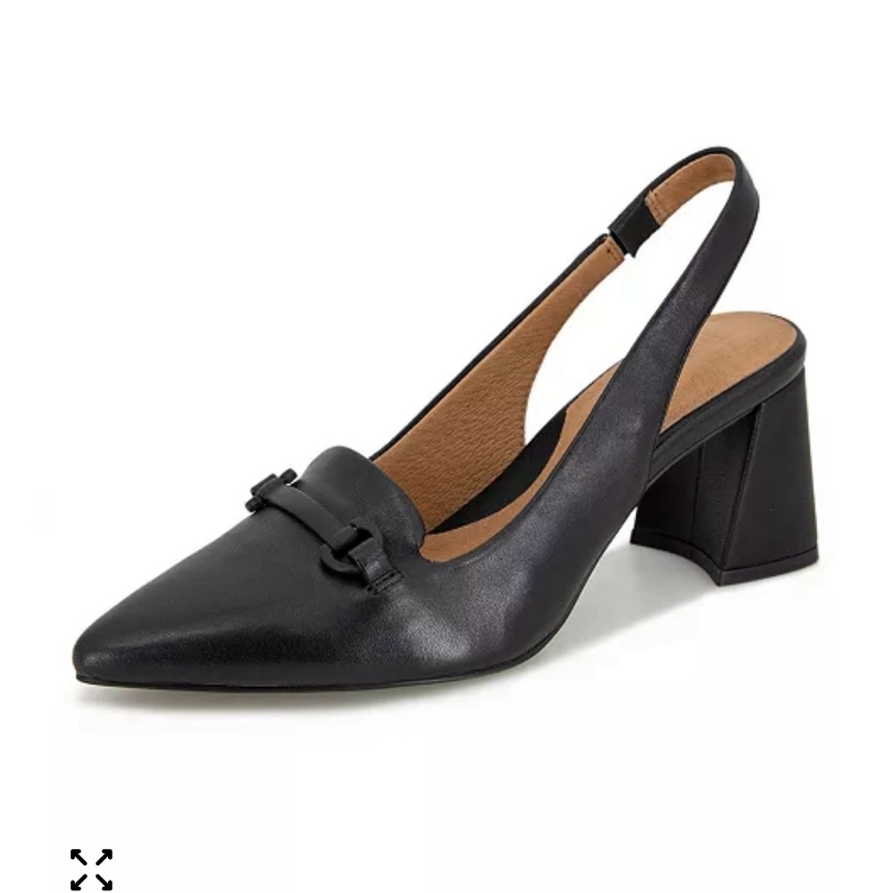 Gentle Souls (Kenneth Cole) Women's Pointed-Toe Leather Slingback Pumps 9.5